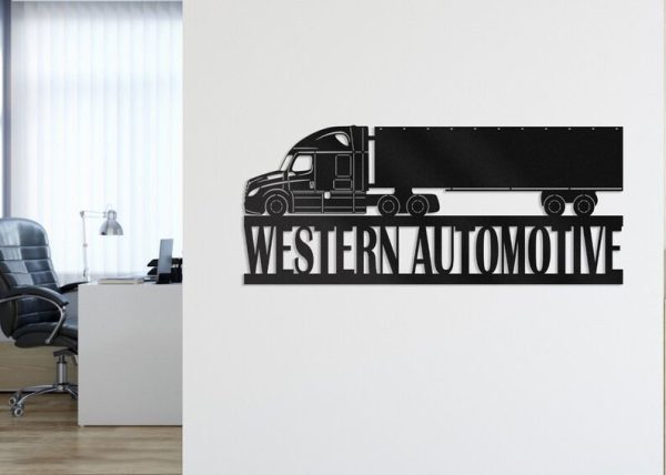 DINOZOZO Trucking Company Automotive Truck Driver Business Custom Metal Signs