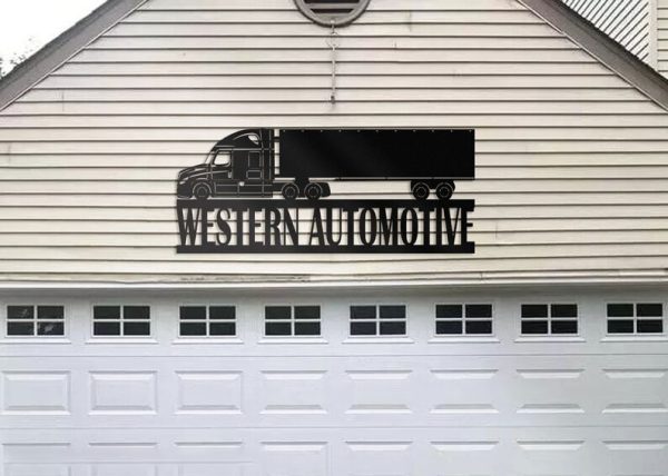 DINOZOZO Trucking Company Automotive Truck Driver Business Custom Metal Signs