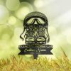 DINOZOZO US Army Veteran Boots Grave Marker Memorial Sign with Stake Sympathy Gifts for Loss of Loved One Custom Metal Signs
