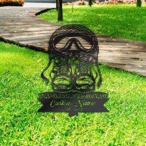 DINOZOZO US Army Veteran Boots Grave Marker Memorial Sign with Stake Sympathy Gifts for Loss of Loved One Custom Metal Signs3