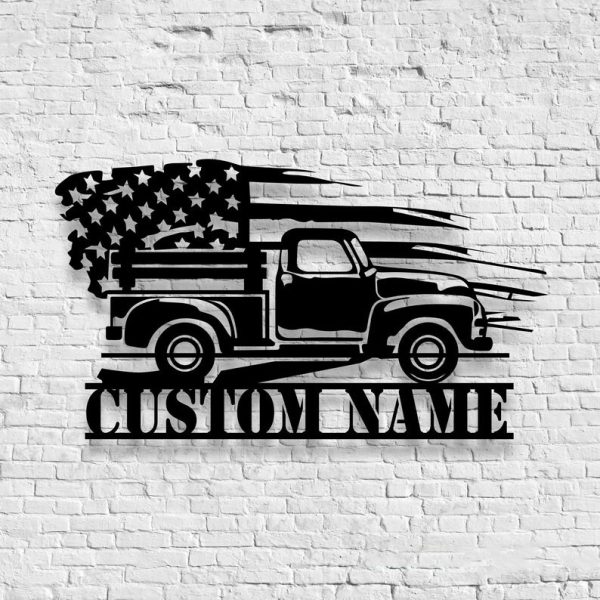 DINOZOZO US Farm Truck Driver Pick Up Truck Business Custom Metal Signs