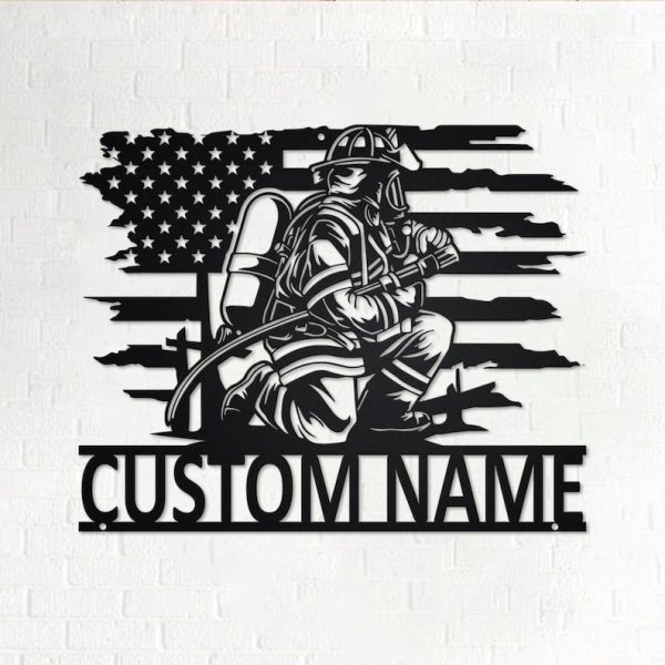 DINOZOZO US Fire Fighter Fireman Fire Department Custom Metal Signs
