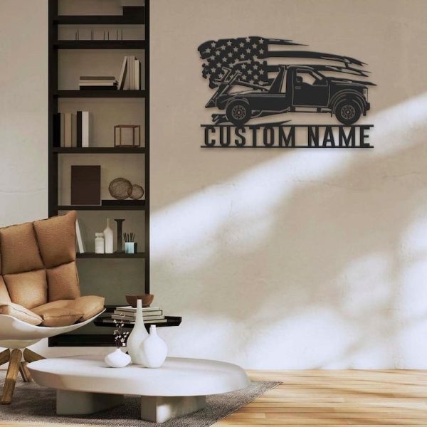 DINOZOZO US Rotator Tow Truck Driver Business Custom Metal Signs