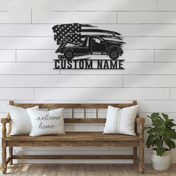 DINOZOZO US Rotator Tow Truck Driver Business Custom Metal Signs