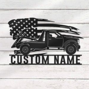DINOZOZO US Rotator Tow Truck Driver Business Custom Metal Signs4