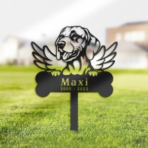 DINOZOZO Vizsla Dog Grave Marker Garden Stakes Dog Memorial Gift Cemetery Decor Custom Metal Signs