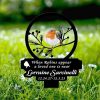 DINOZOZO When Robins Appear A Loved One Is Near Grave Marker Memorial Stake Sympathy Gifts Custom Metal Signs