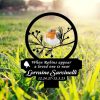 DINOZOZO When Robins Appear A Loved One Is Near Grave Marker Memorial Stake Sympathy Gifts Custom Metal Signs5
