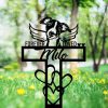DINOZOZO Whippet Dog Grave Marker Garden Stakes Forever Loved Dog Memorial Gift Cemetery Decor Custom Metal Signs