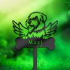 DINOZOZO White Wheaten Terrier Dog Grave Marker Garden Stakes Dog Memorial Gift Cemetery Decor Custom Metal Signs2