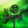DINOZOZO Wirehaired Pointing Griffon Dog Grave Marker Garden Stakes Dog Memorial Gift Cemetery Decor Custom Metal Signs2