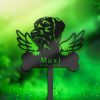 DINOZOZO Wirehaired Vizsla Dog Grave Marker Garden Stakes Dog Memorial Gift Cemetery Decor Custom Metal Signs2