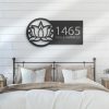 DINOZOZO Yoga Home Decor Lotus House Number Yoga Studio Decor Business Custom Metal Signs3