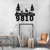 Personalized Deer Antler Address Sign Deer Hunting House Number Plaque 8x8 inch Deer Outdoor Sign Housewarming Gift for Deer Lover 2