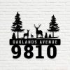 Personalized Deer Antler Address Sign Deer Hunting House Number Plaque 8x8 inch Deer Outdoor Sign Housewarming Gift for Deer Lover 3