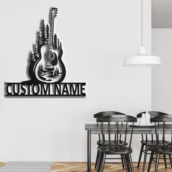 DINOZOZO Acoustic Guitar Guitarist Name Music Room Recording Studio Business Custom Metal Signs