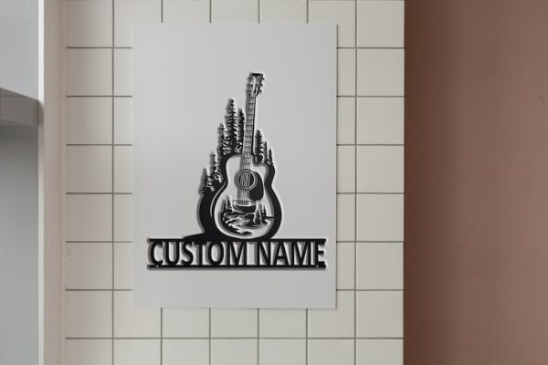 DINOZOZO Acoustic Guitar Guitarist Name Music Room Recording Studio Business Custom Metal Signs