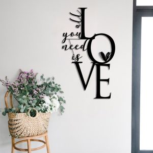 DINOZOZO All You Need is Love Valentines Day Engagement Wedding Anniversary Gift Custom Metal Signs2