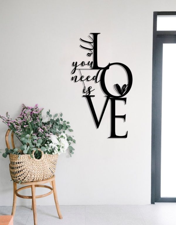 DINOZOZO All You Need is Love Valentine’s Day Engagement Wedding Anniversary Gift Custom Metal Signs