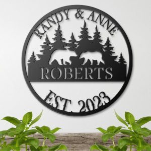 DINOZOZO Bears Couple Wedding Anniversary Valentines Day Custom Metal Signs