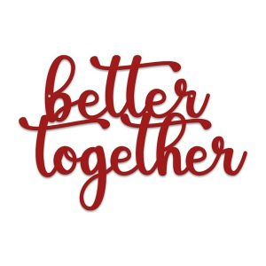 DINOZOZO Better Together Valentine’s Day Engagement Wedding Anniversary Gift Custom Metal Signs