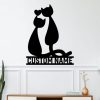 DINOZOZO Cat Couple Anniversary Valentines Day Gift for Her Him Custom Metal Signs