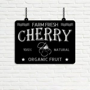 DINOZOZO Cherry Farm Garden Organic Fruit Custom Metal Signs Gift for Farmer3