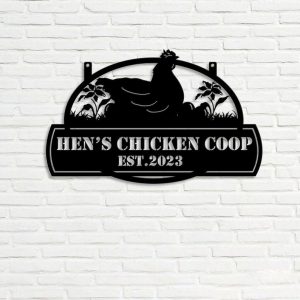 DINOZOZO Chicken Coop Hen House Custom Metal Signs Gift for Chicken Lover Farmer2