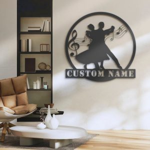 DINOZOZO Couple Ballroom Dancing Wedding Valentines Day Anniversary Gift Ballroom Dancer Class Business Custom Metal Signs