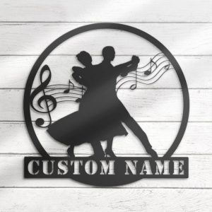 DINOZOZO Couple Ballroom Dancing Wedding Valentines Day Anniversary Gift Ballroom Dancer Class Business Custom Metal Signs4