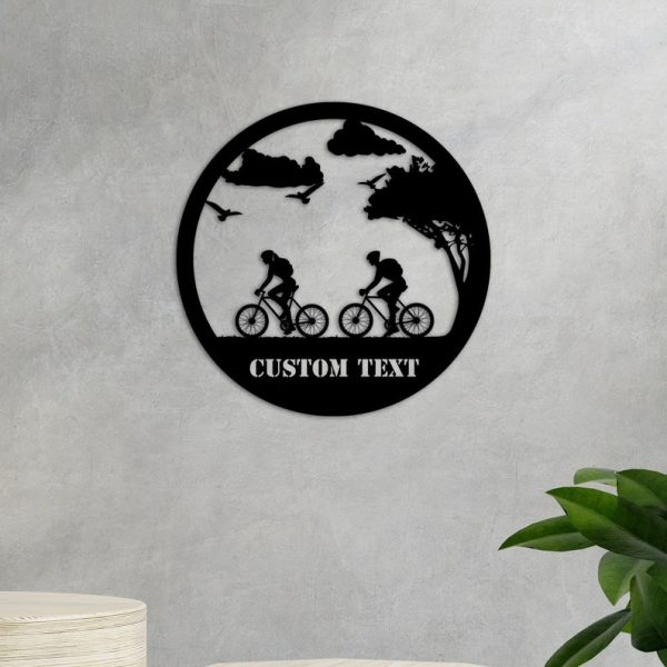 DINOZOZO Couple Cycling Wedding Valentine’s Day Anniversary Gift Custom Metal Signs