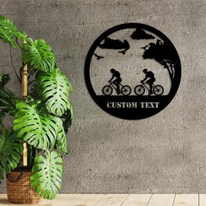 DINOZOZO Couple Cycling Wedding Valentine’s Day Anniversary Gift Custom Metal Signs