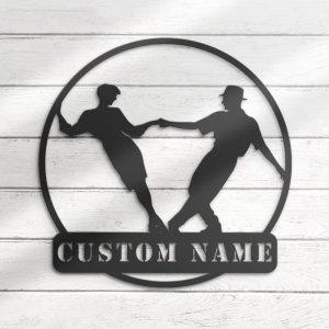 DINOZOZO Couple Dancing Wedding Valentine’s Day Anniversary Gift Classic Dancer Class Business Custom Metal Signs