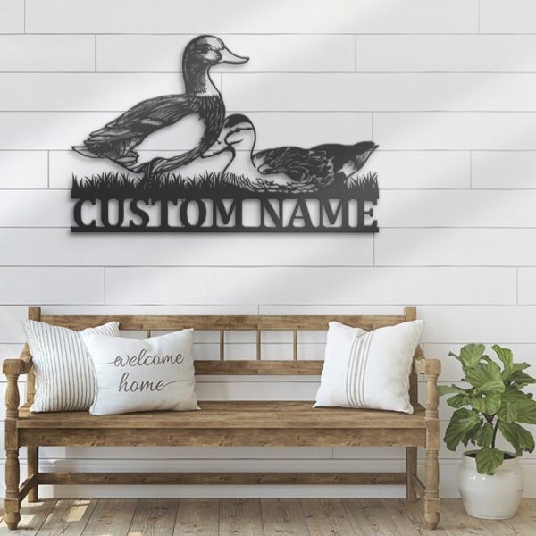 DINOZOZO Couple Duck Farm Barn Wedding Valentine’s Day Anniversary Gift Custom Metal Signs