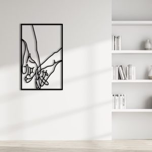 DINOZOZO Couple Holding Hands Minimalist Line Art Wedding Gift for Couple Anniversary Valentines Day Gift for Her Him Custom Metal Signs 2