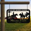 DINOZOZO Couple Horse Rider Outdoor Farmhouse Decor Valentines Day Engagement Wedding Anniversary Gift Custom Metal Signs