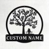 DINOZOZO Couple Love Tree Heart Valentines Day Engagement Wedding Anniversary Gift Custom Metal Signs