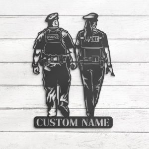 DINOZOZO Couple Police Policemen Department Wedding Valentines Day Anniversary Gift Custom Metal Signs4