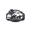DINOZOZO Couple Riding In Forest With Mountain Landscape Valentines Day Engagement Wedding Anniversary Gift Custom Metal Signs