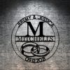 DINOZOZO Couple Rings Newly Married Wedding Gift Custom Married Date Last Name Monogram Valentines Day Custom Metal Signs