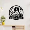 DINOZOZO Couple Scuba Diving Water Sport V1 Anniversary Valentines Day Gift for Her Him Custom Metal Signs