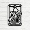 DINOZOZO Couple Skeleton Soulmate Forever Lover Gothic Valentines Day Engagement Wedding Anniversary Gift Custom Metal Signs3