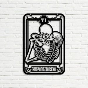 DINOZOZO Couple Skeleton Soulmate Forever Lover Gothic Valentine’s Day Engagement Wedding Anniversary Gift Custom Metal Signs