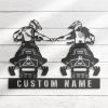 DINOZOZO Couple Snowmobile Ski Doo Motor Sled Biker Wedding Valentines Day Anniversary Gift Custom Metal Signs3
