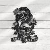 DINOZOZO Couple Sugar Skull Rose Wedding Gift for Couple Anniversary Valentines Day Gift for Her Him Custom Metal Signs 4