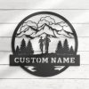 DINOZOZO Couple Trail Running Runner Wedding Valentines Day Anniversary Gift Custom Metal Signs4