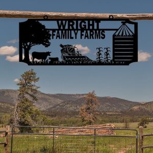DINOZOZO Cows and Seeders with a Mill Farm Tractor Farmland Custom Metal Signs Gift for Farmer2