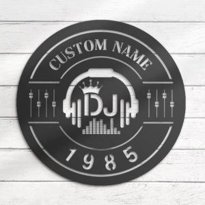 DINOZOZO DJ Disc Jockey Music Deejay Headphones Dee Jay Music Club Custom Metal Signs4