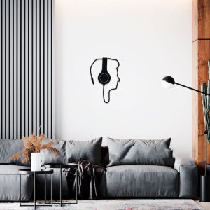 DINOZOZO DJ Waering a Headphone Club Wall Art Music Room Recording Studio Business Custom Metal Signs3