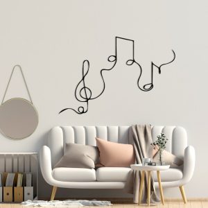 DINOZOZO Dancing Music Notes Minimalist Music Room Recording Studio Business Custom Metal Signs